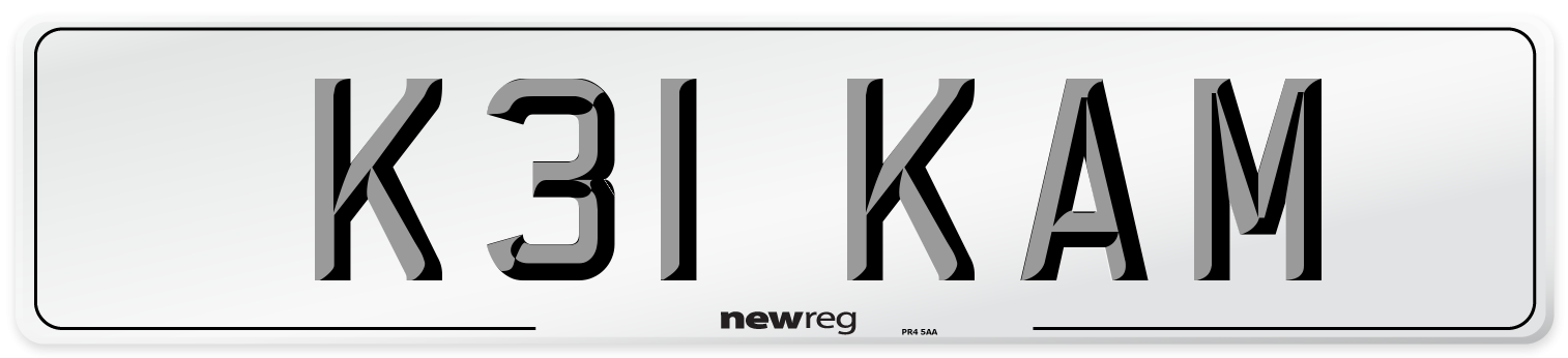 K31 KAM Front Number Plate