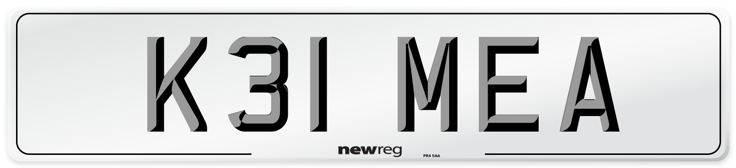 K31 MEA Front Number Plate