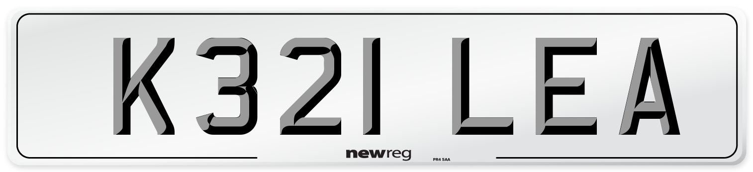 K321 LEA Front Number Plate