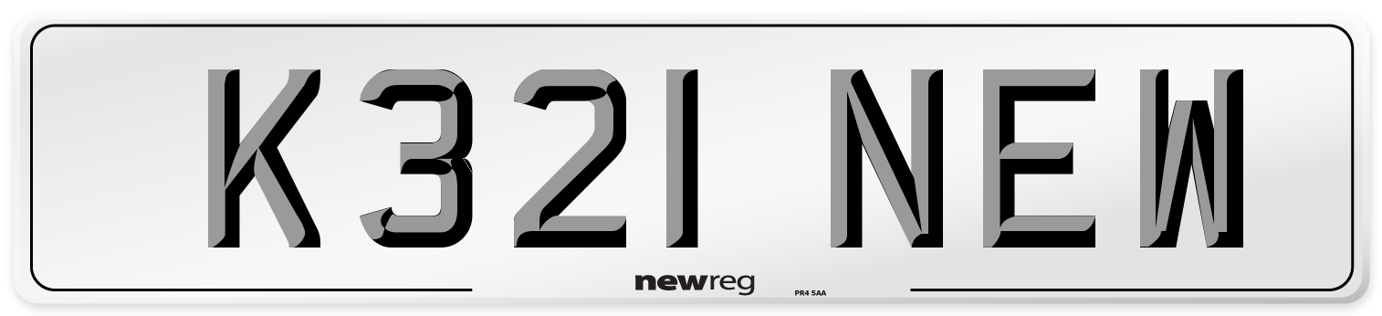 K321 NEW Front Number Plate