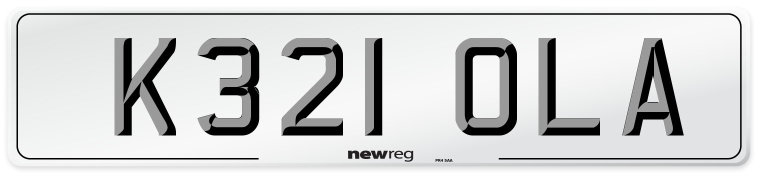 K321 OLA Front Number Plate
