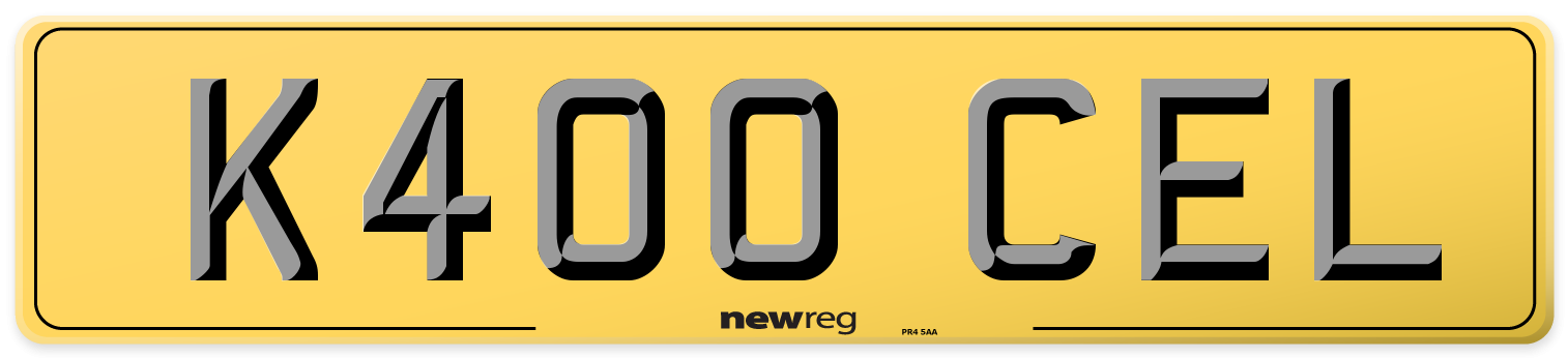 K400 CEL Rear Number Plate