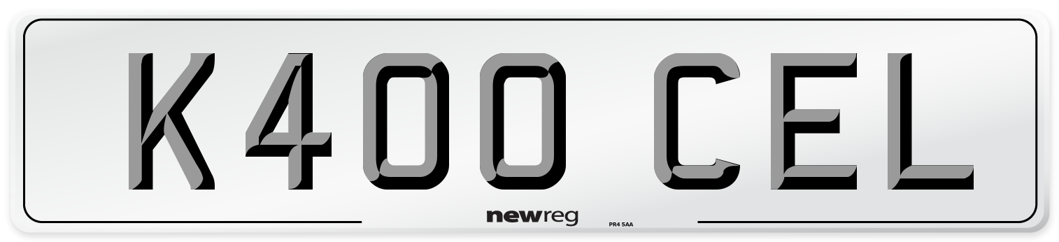 K400 CEL Front Number Plate