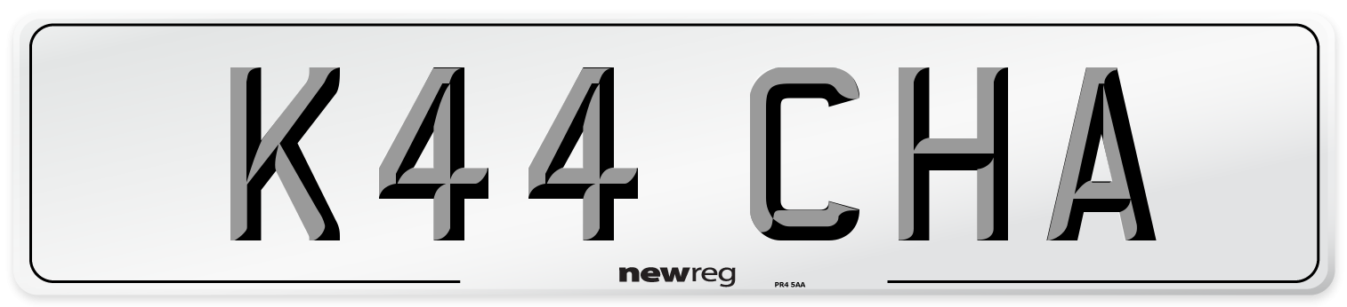 K44 CHA Front Number Plate