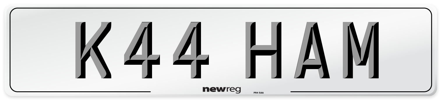 K44 HAM Front Number Plate