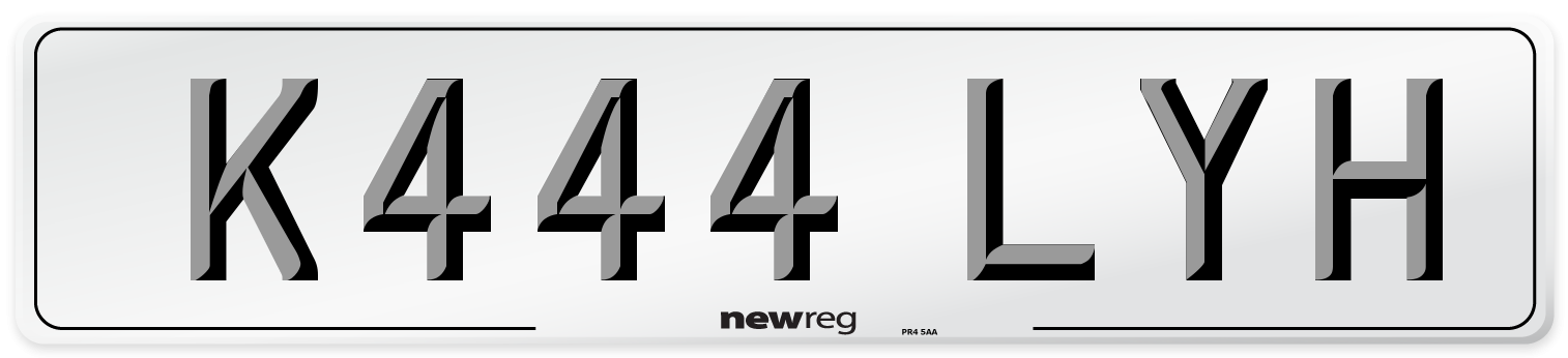 K444 LYH Front Number Plate