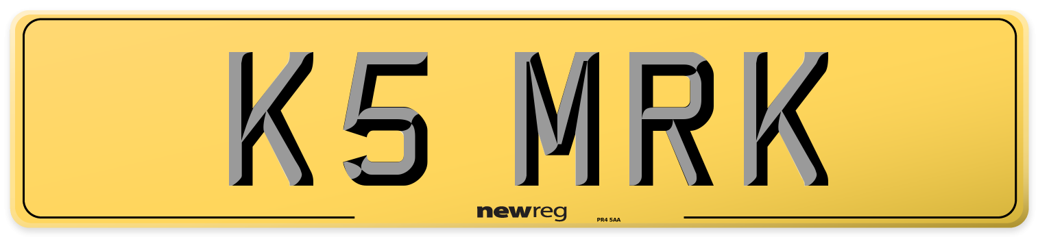 K5 MRK Rear Number Plate