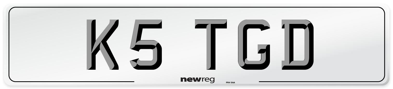 K5 TGD Front Number Plate