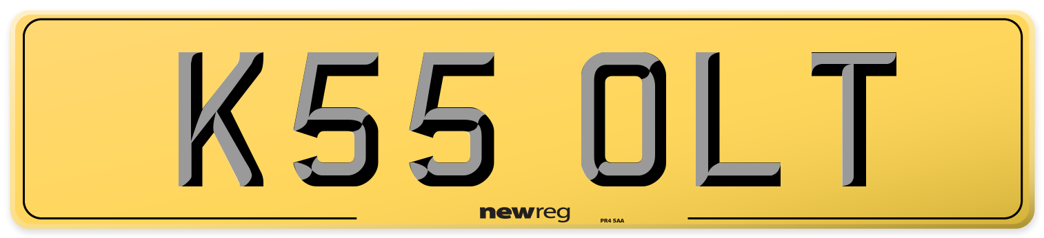 K55 OLT Rear Number Plate