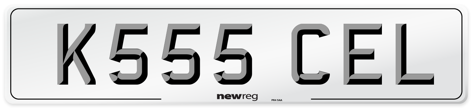 K555 CEL Front Number Plate