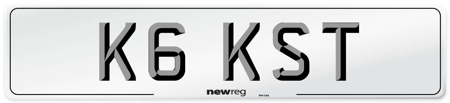 K6 KST Front Number Plate