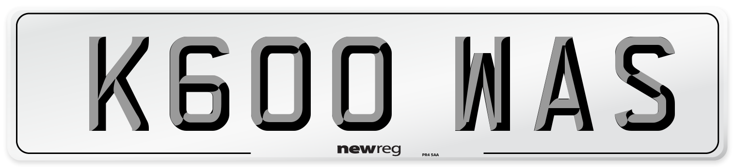 K600 WAS Front Number Plate