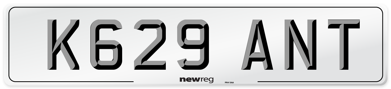 K629 ANT Front Number Plate