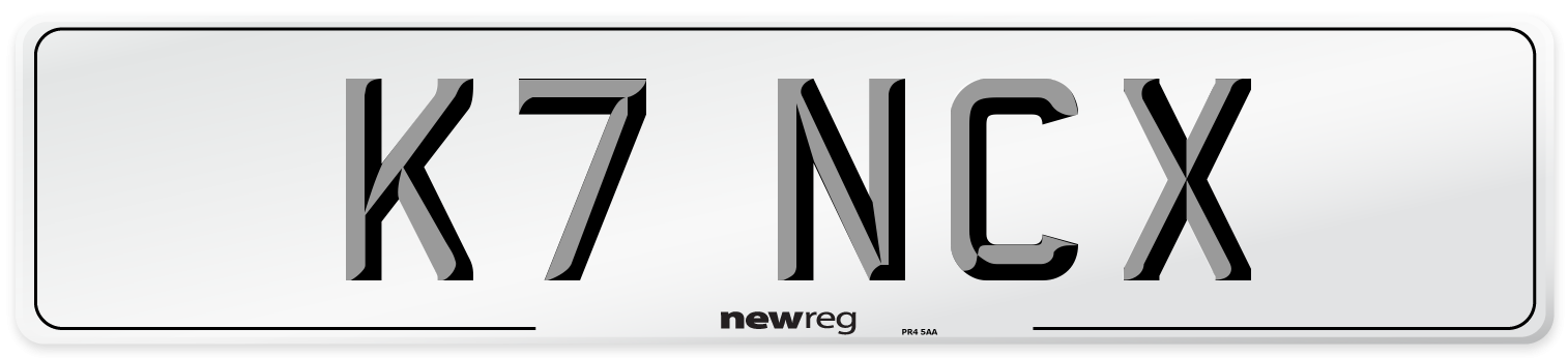 K7 NCX Front Number Plate