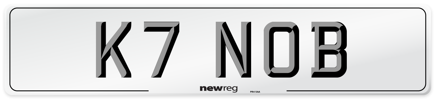 K7 NOB Front Number Plate