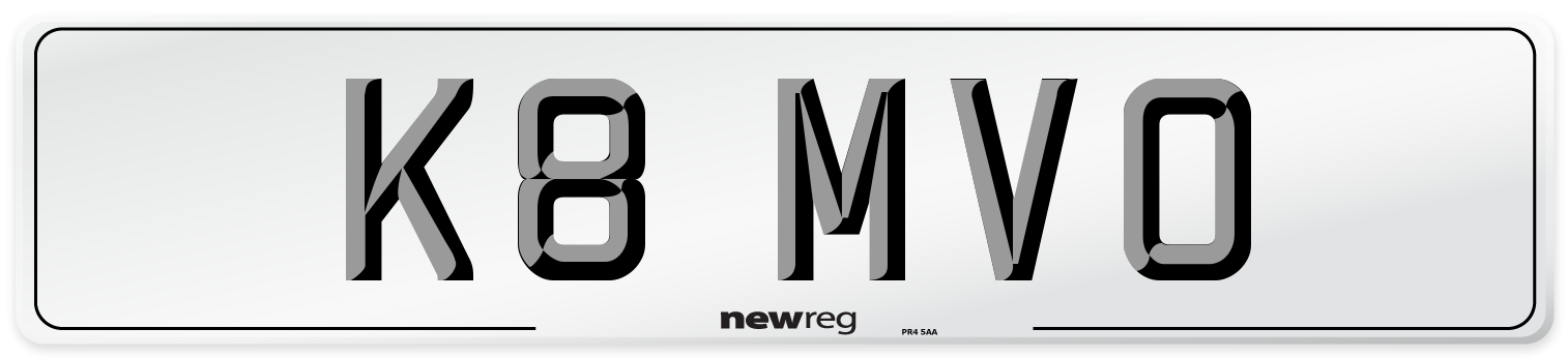 K8 MVO Front Number Plate