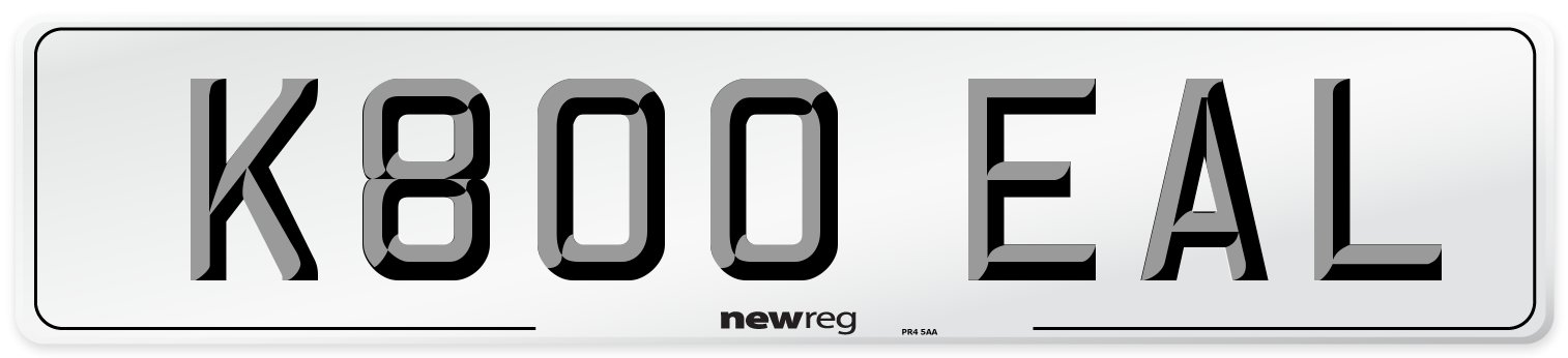 K800 EAL Front Number Plate