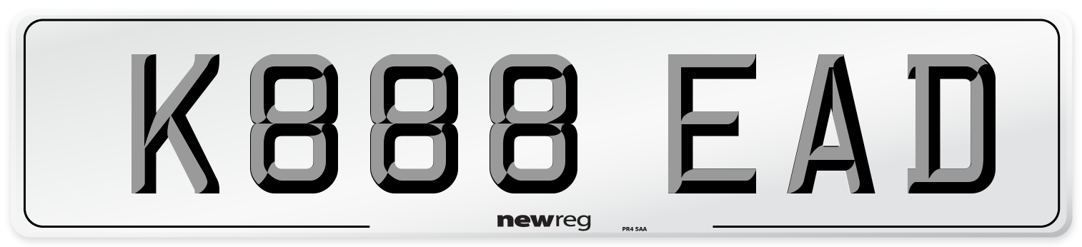 K888 EAD Front Number Plate