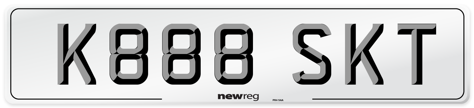 K888 SKT Front Number Plate