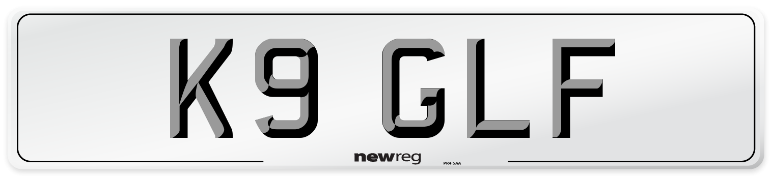 K9 GLF Front Number Plate