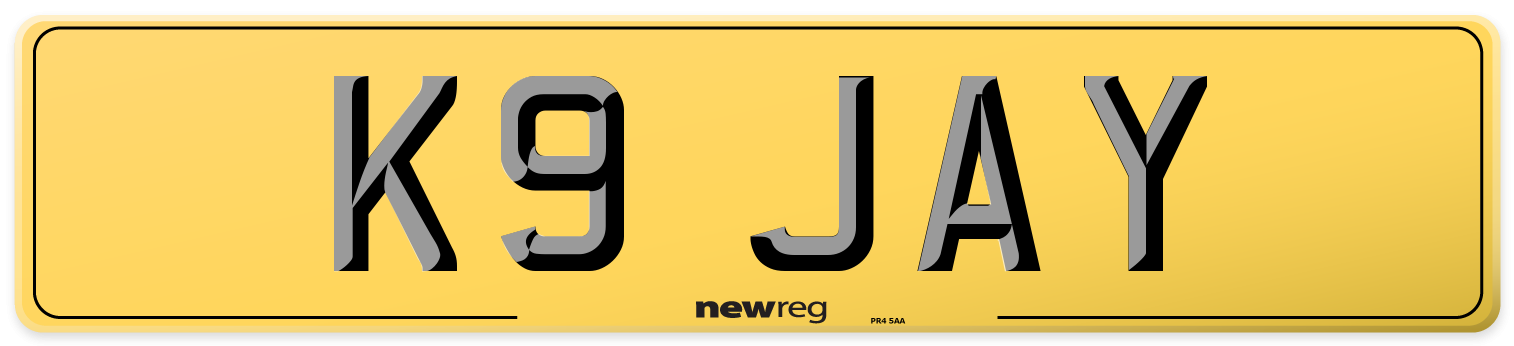 K9 JAY Rear Number Plate
