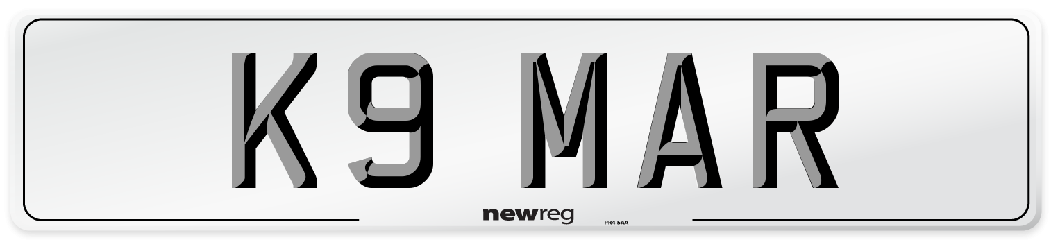 K9 MAR Front Number Plate