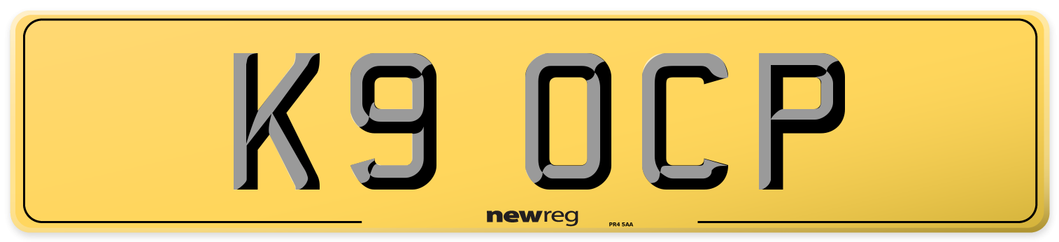 K9 OCP Rear Number Plate