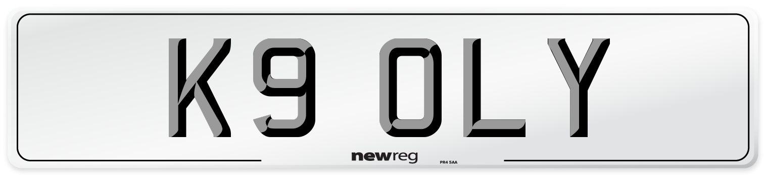 K9 OLY Front Number Plate