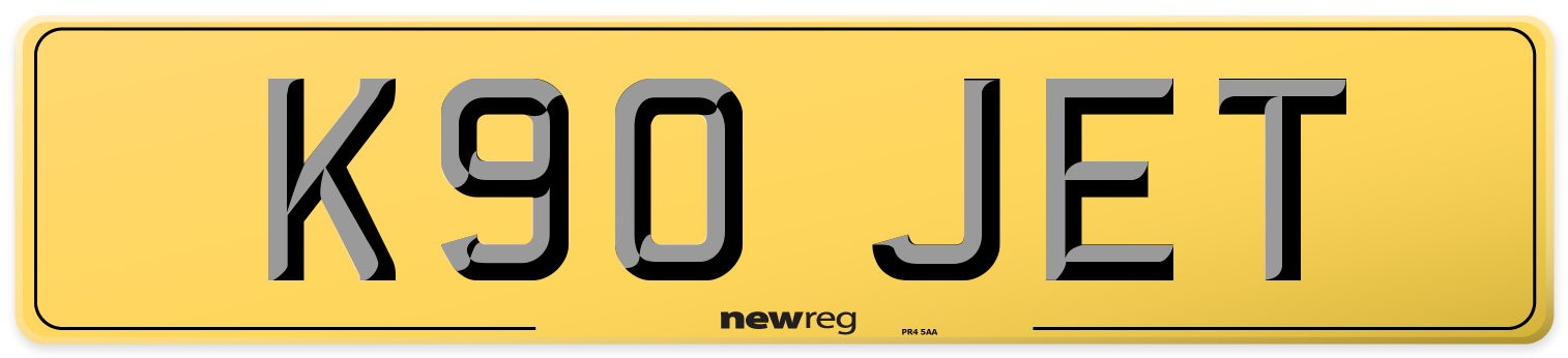 K90 JET Rear Number Plate