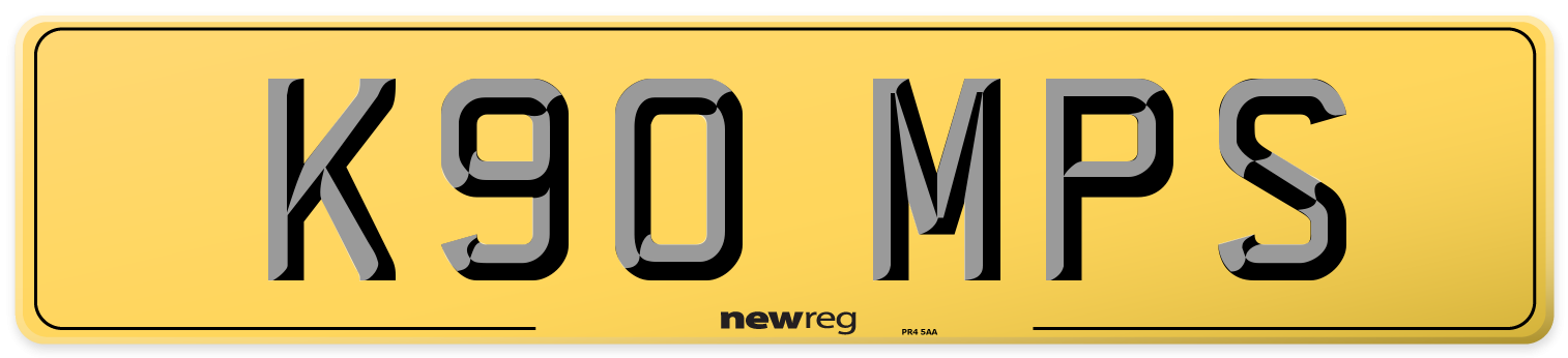 K90 MPS Rear Number Plate