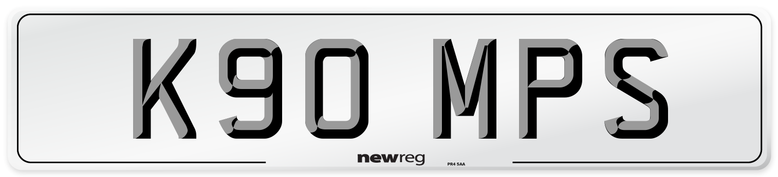 K90 MPS Front Number Plate