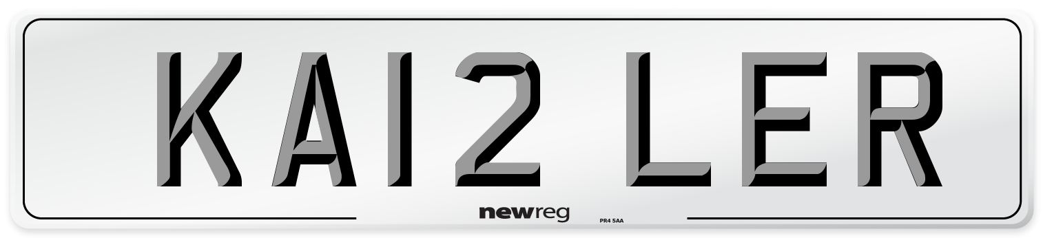 KA12 LER Front Number Plate