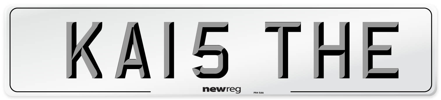 KA15 THE Front Number Plate
