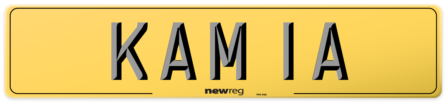 KAM 1A Rear Number Plate