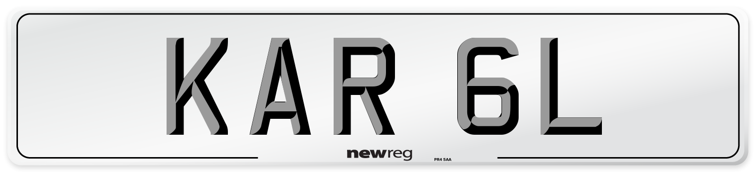 KAR 6L Front Number Plate