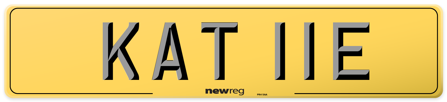 KAT 11E Rear Number Plate