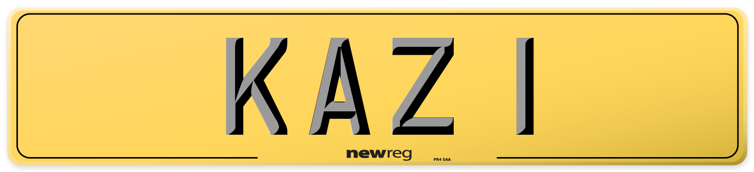 KAZ 1 Rear Number Plate