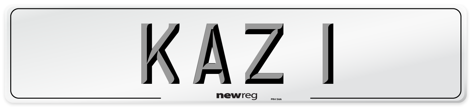 KAZ 1 Front Number Plate