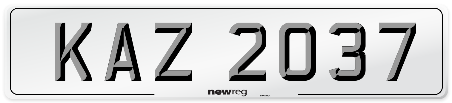 KAZ 2037 Front Number Plate