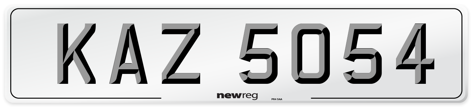 KAZ 5054 Front Number Plate