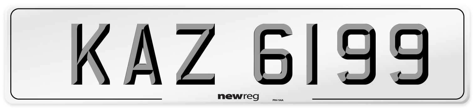 KAZ 6199 Front Number Plate