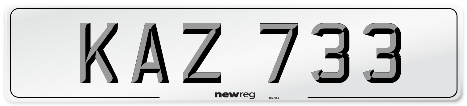 KAZ 733 Front Number Plate