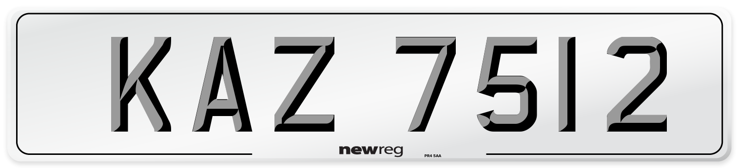 KAZ 7512 Front Number Plate