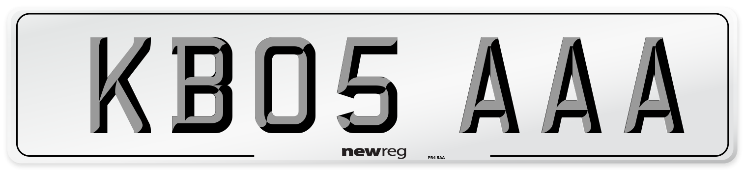 KB05 AAA Front Number Plate