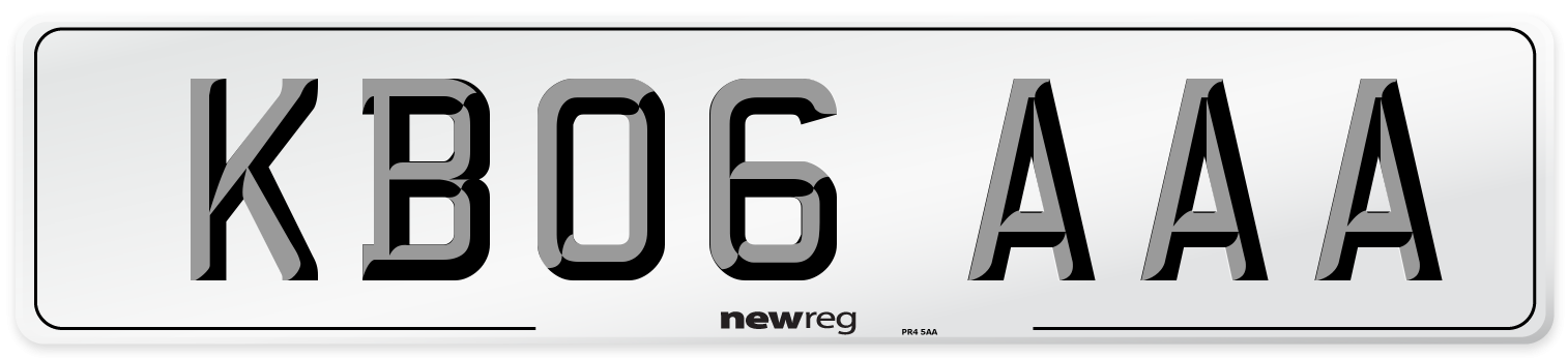 KB06 AAA Front Number Plate
