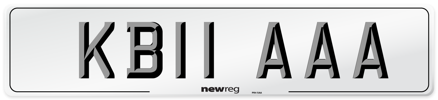 KB11 AAA Front Number Plate