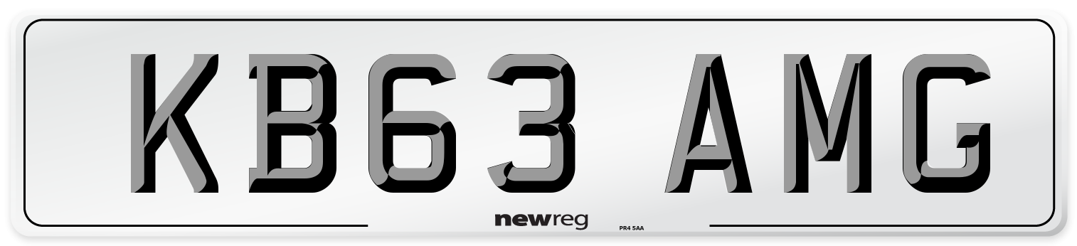 KB63 AMG Front Number Plate