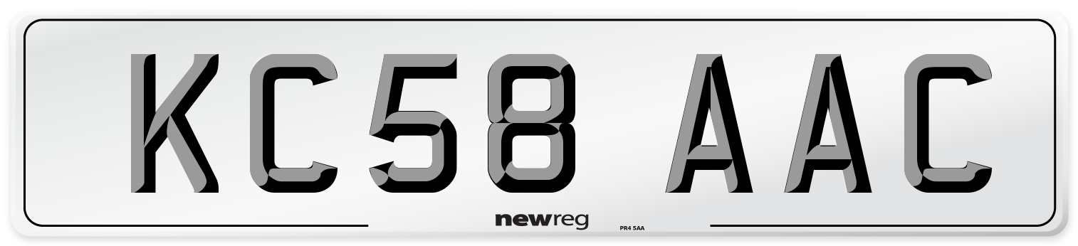 KC58 AAC Front Number Plate
