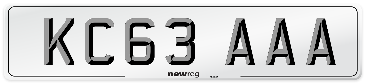 KC63 AAA Front Number Plate