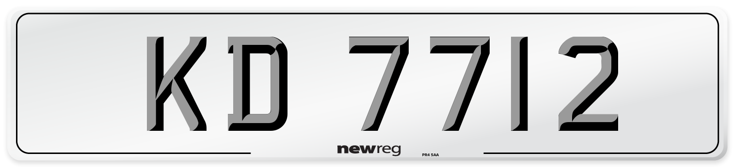 KD 7712 Front Number Plate